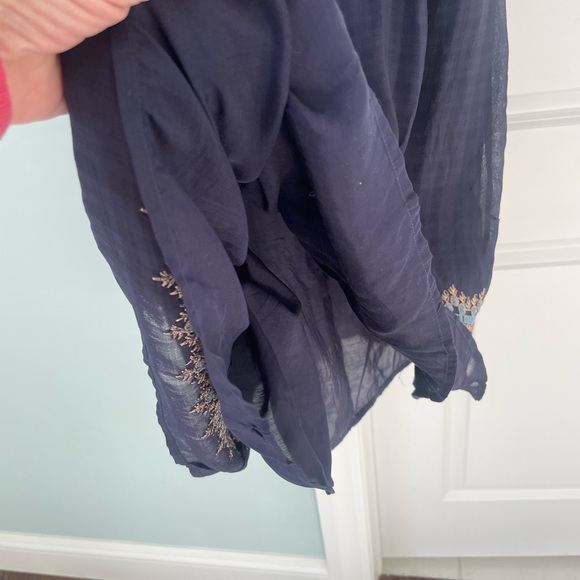 Boden dress NWT 8 embroidered V neck midi dress navy with amazing details - Picture 8 of 15